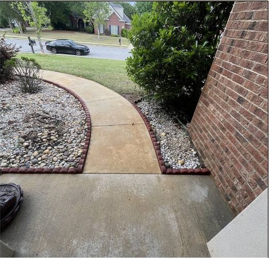 After pressure washing