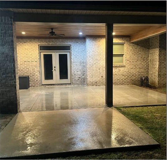 Recent pressure washing job