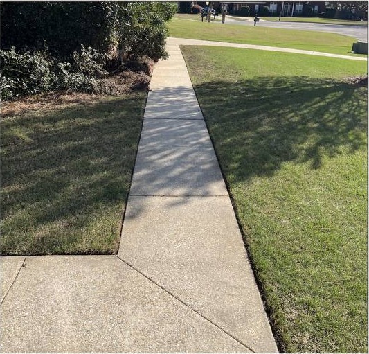 After pressure washing