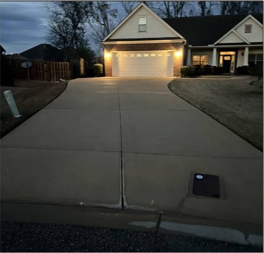 After pressure washing