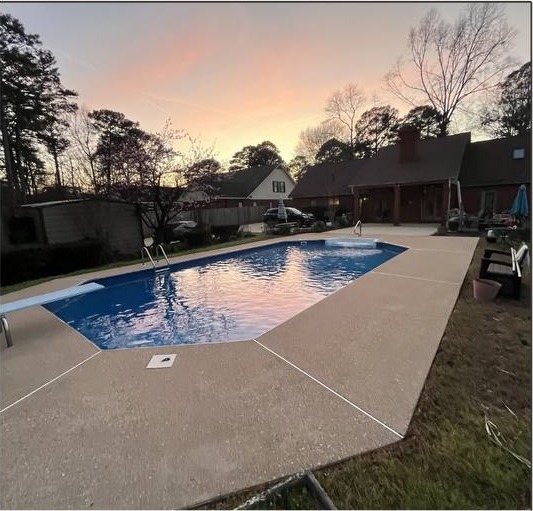 After pressure washing