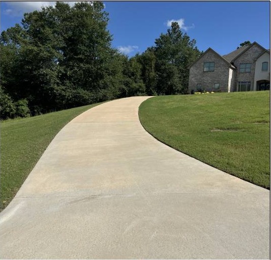 After pressure washing