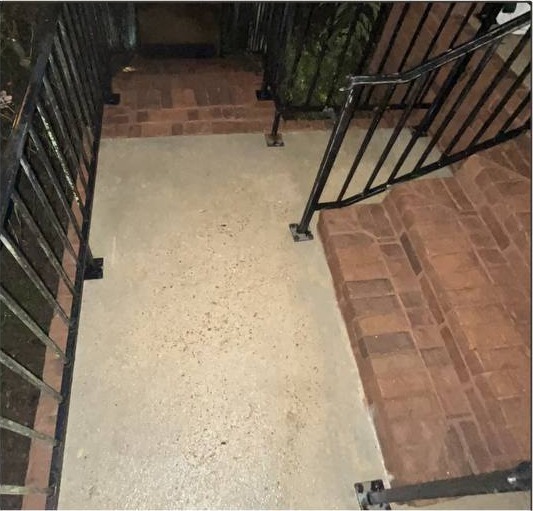 After pressure washing