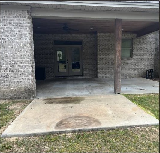 Before pressure washing
